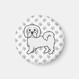 Coton de Tulear Niedlich Cartoon Dog Illustration Magnet