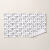 Coton de Tulear Niedlich Cartoon Dog Muster Badhandtuch Set (Handtuch)