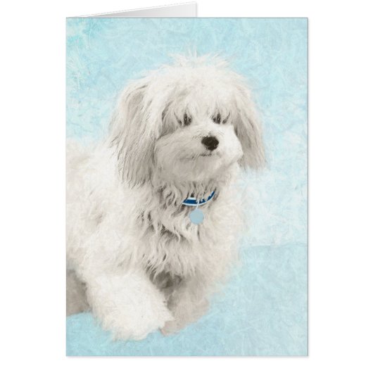 Coton de Tulear Painting - Niedliche Original Dog  (Vorne)