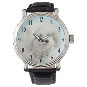 Coton de Tulear Painting - Niedliche Original Dog  Armbanduhr