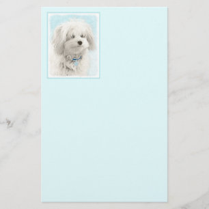 Coton de Tulear Painting - Niedliche Original Dog  Briefpapier