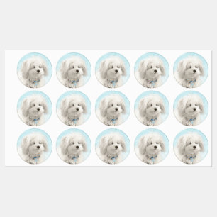 Coton de Tulear Painting - Niedliche Original Dog Etiketten