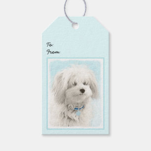Coton de Tulear Painting - Niedliche Original Dog  Geschenkanhänger