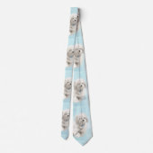 Coton de Tulear Painting - Niedliche Original Dog Krawatte (Rückseite)