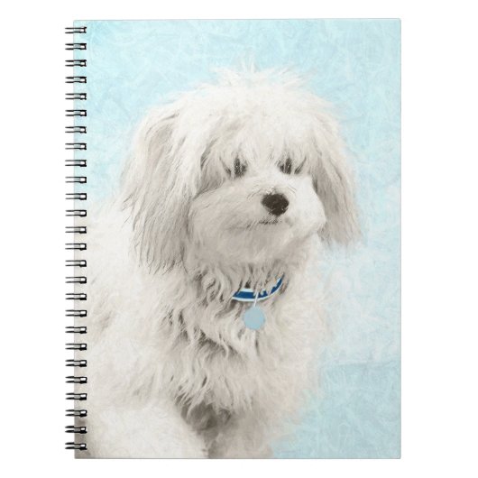 Coton de Tulear Painting - Niedliche Original Dog Notizblock (Vorderseite)