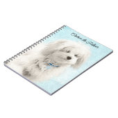 Coton de Tulear Painting - Niedliche Original Dog  Notizblock (Linke Seite)