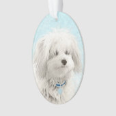 Coton de Tulear Painting - Niedliche Original Dog Ornament (Vorderseite)