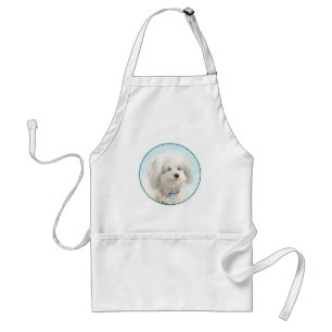 Coton de Tulear Painting - Niedliche Original Dog  Schürze