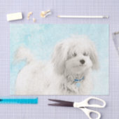 Coton de Tulear Painting - Niedliche Original Dog  Seidenpapier (Handwerk)