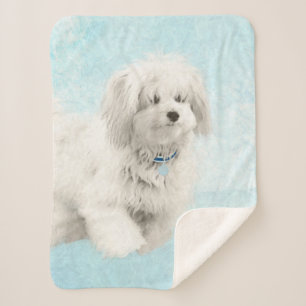 Coton de Tulear Painting - Niedliche Original Dog Sherpadecke