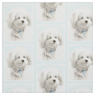 Coton de Tulear Painting - Niedliche Original Dog Stoff