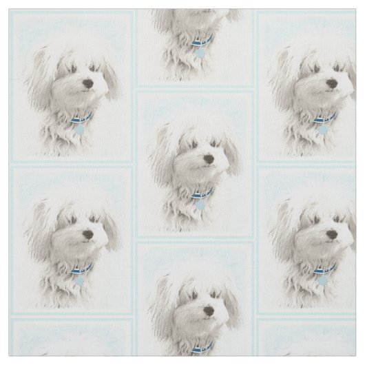 Coton de Tulear Painting - Niedliche Original Dog  Stoff (Muster)