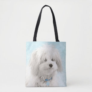 Coton de Tulear Painting - Niedliche Original Dog Tasche