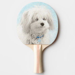 Coton de Tulear Painting - Niedliche Original Dog Tischtennis Schläger