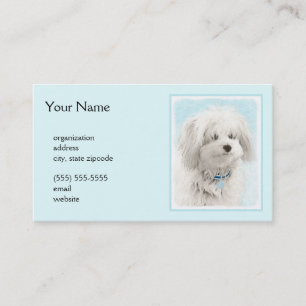 Coton de Tulear Painting - Niedliche Original Dog  Visitenkarte
