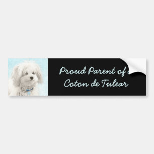Coton de Tulear Painting - Niedliche Original Hund Autoaufkleber