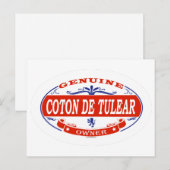 Coton De Tulear Postkarte (Vorne/Hinten)