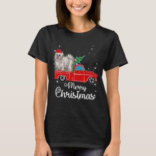 Coton De Tulear Ride Red Truck Weihnachten T-Shirt