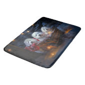 Coton De Tulear Snowy Sleigh Weihnachtsdekor Badematte (Schrägansicht)