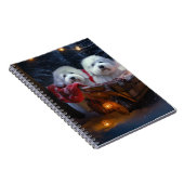 Coton De Tulear Snowy Sleigh Weihnachtsdekor Notizblock (Rechte Seite)