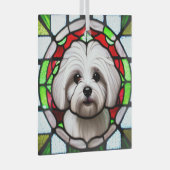Coton de Tulear "Stettingglas" Ornament Aus Glas (Vorderseite Rechts)