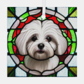 Coton de Tulear "Stettingglas" Ornament Aus Glas (Rückseite)