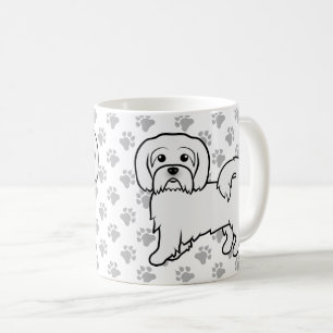 Coton de Tulear Süße Cartoon-Hund-Illustration Kaffeetasse