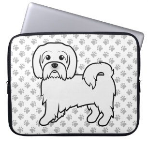 Coton de Tulear Süße Cartoon-Hund-Illustration Laptopschutzhülle