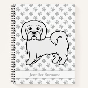 Coton de Tulear Süßer Cartoon-Hund & Benutzerdefin Notizblock