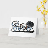 Coton De Tulear Trio Karte (Gelbe Blume)