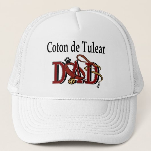 Coton De Tulear Vater Hat Truckerkappe (Vorderseite)