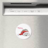 Coton de Tulear - Wartend Magnet (In Situ (Geschirrspüler))