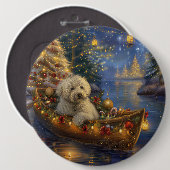 Coton De Tulear Weihnachtsreise Button (Vorne & Hinten)