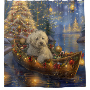 Coton De Tulear Weihnachtsreise Duschvorhang