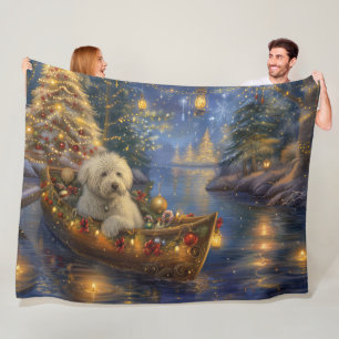 Coton De Tulear Weihnachtsreise Fleecedecke