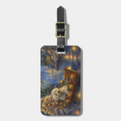 Coton De Tulear Weihnachtsreise Gepäckanhänger (Vorderseite vertikal)