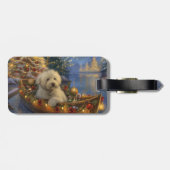 Coton De Tulear Weihnachtsreise Gepäckanhänger (Rückseite horizontal)