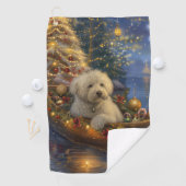 Coton De Tulear Weihnachtsreise Golfhandtuch (Insitu)
