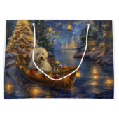 Coton De Tulear Weihnachtsreise Große Geschenktüte (Vorderseite)