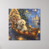 Coton De Tulear Weihnachtsreise Leinwanddruck (Vorderseite)