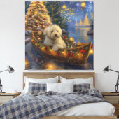 Coton De Tulear Weihnachtsreise Leinwanddruck (Insitu (Schlafzimmer))