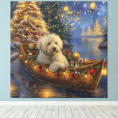 Coton De Tulear Weihnachtsreise Leinwanddruck (Insitu (Holzboden))