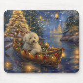 Coton De Tulear Weihnachtsreise Mousepad (Vorne)