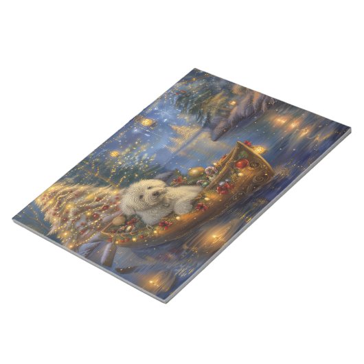 Coton De Tulear Weihnachtsreise Notizblock (angewinkelt)