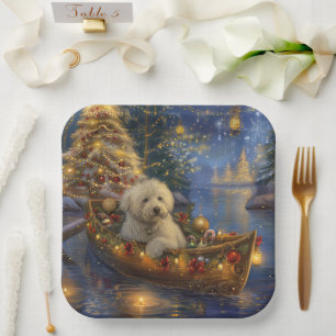 Coton De Tulear Weihnachtsreise Pappteller
