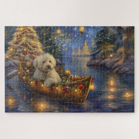 Coton De Tulear Weihnachtsreise Puzzle (Horizontal)