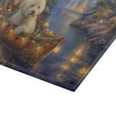 Coton De Tulear Weihnachtsreise Schneidebrett (Ecke)