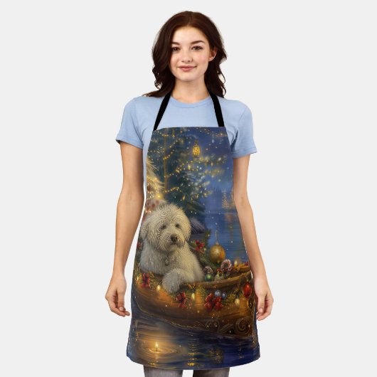 Coton De Tulear Weihnachtsreise Schürze (Getragen)