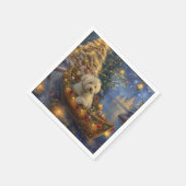 Coton De Tulear Weihnachtsreise Serviette (Ecke)