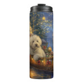 Coton De Tulear Weihnachtsreise Thermosbecher (Vorderseite)